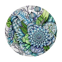 Peaceful Flower Garden 2 Round Ornament by Zandiepants