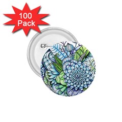 Peaceful Flower Garden 2 1 75  Button (100 Pack) by Zandiepants