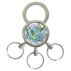 Peaceful Flower Garden 2 3-ring Key Chain by Zandiepants