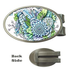 Peaceful Flower Garden 2 Money Clip (oval) by Zandiepants