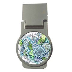 Peaceful Flower Garden 2 Money Clip (round) by Zandiepants