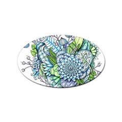 Peaceful Flower Garden 2 Sticker (oval) by Zandiepants