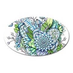 Peaceful Flower Garden 2 Magnet (oval) by Zandiepants