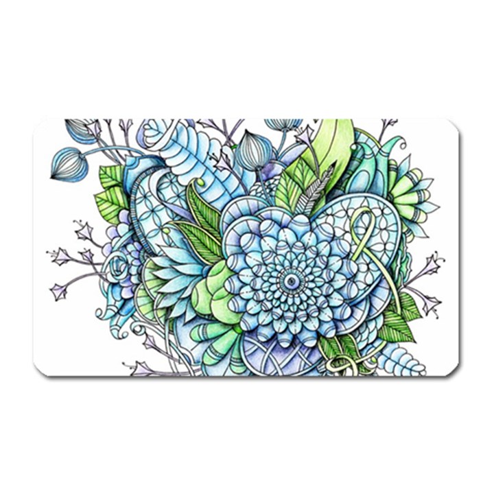 Peaceful Flower Garden 2 Magnet (Rectangular)