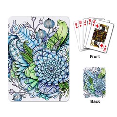 Peaceful Flower Garden 2 Playing Cards Single Design by Zandiepants