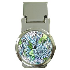 Peaceful Flower Garden 2 Money Clip With Watch by Zandiepants