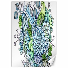 Peaceful Flower Garden 2 Canvas 12  X 18  (unframed) by Zandiepants