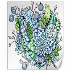 Peaceful Flower Garden 2 Canvas 16  X 20  (unframed) by Zandiepants