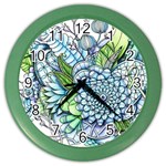 Peaceful Flower Garden 2 Wall Clock (Color) Front