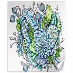 Peaceful Flower Garden 2 Canvas 11  X 14  (unframed) by Zandiepants