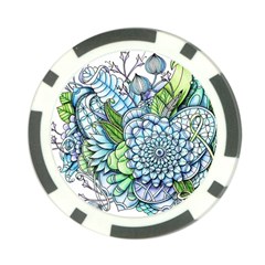 Peaceful Flower Garden 2 Poker Chip (10 Pack) by Zandiepants