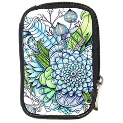 Peaceful Flower Garden 2 Compact Camera Leather Case by Zandiepants