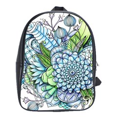 Peaceful Flower Garden 2 School Bag (large) by Zandiepants