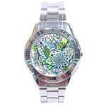 Peaceful Flower Garden 2 Stainless Steel Watch Front