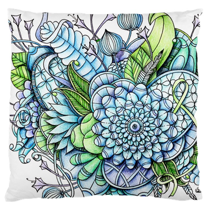 Peaceful Flower Garden 2 Large Cushion Case (Single Sided) 