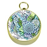 Peaceful Flower Garden 2 Gold Compass Front