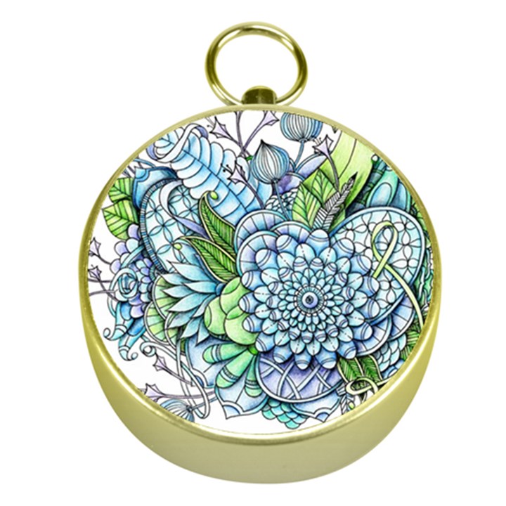 Peaceful Flower Garden 2 Gold Compass