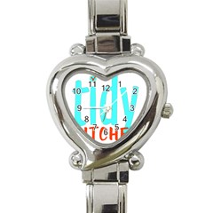 Tidy Bitcheslarge1 Fw Heart Italian Charm Watch 