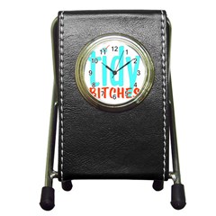 Tidy Bitcheslarge1 Fw Stationery Holder Clock by tidybitches