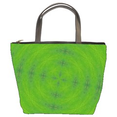 Go Green Kaleidoscope Bucket Handbag by Fractalsandkaleidoscopes