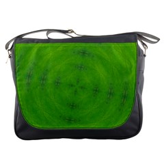 Go Green Kaleidoscope Messenger Bag by Fractalsandkaleidoscopes