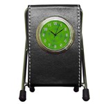 Go Green Kaleidoscope Stationery Holder Clock Front