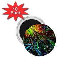 Exploding Fireworks 1 75  Button Magnet (10 Pack)