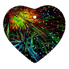 Exploding Fireworks Heart Ornament (two Sides) by StuffOrSomething