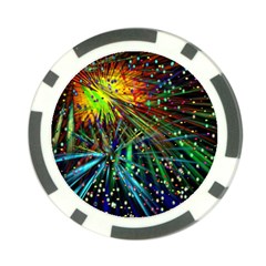 Exploding Fireworks Poker Chip