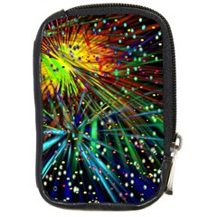 Exploding Fireworks Compact Camera Leather Case by StuffOrSomething