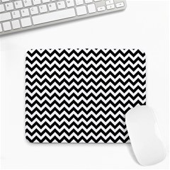 Black And White Zigzag Small Mouse Pad (rectangle) by Zandiepants