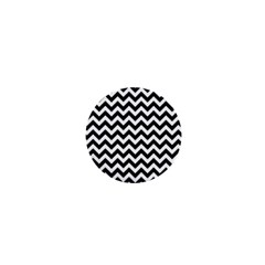 Black And White Zigzag 1  Mini Button by Zandiepants