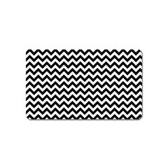 Black And White Zigzag Magnet (name Card) by Zandiepants