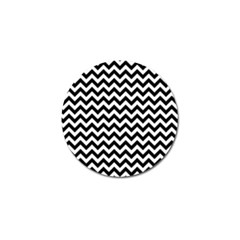 Black And White Zigzag Golf Ball Marker by Zandiepants