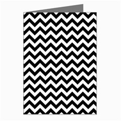 Black And White Zigzag Greeting Card (8 Pack)