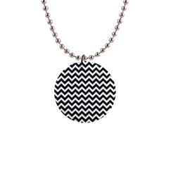 Black And White Zigzag Button Necklace by Zandiepants