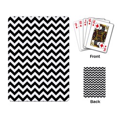 Black And White Zigzag Playing Cards Single Design