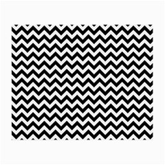 Black And White Zigzag Glasses Cloth (small, Two Sided) by Zandiepants