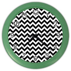 Black And White Zigzag Wall Clock (color)