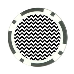 Black And White Zigzag Poker Chip