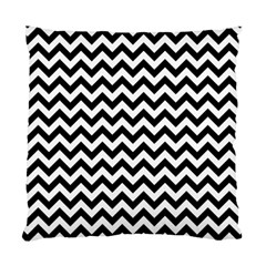 Black And White Zigzag Cushion Case (single Sided) 