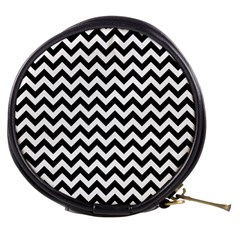 Black And White Zigzag Mini Makeup Case by Zandiepants