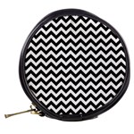 Black And White Zigzag Mini Makeup Case Back