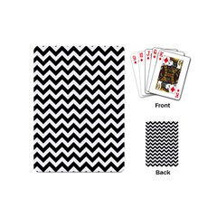 Black And White Zigzag Playing Cards (mini)