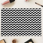 Black And White Zigzag Cosmetic Bag (XXL) Front