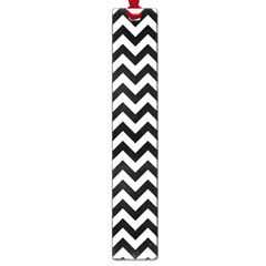 Black And White Zigzag Large Bookmark