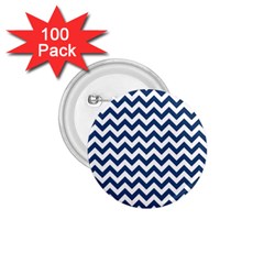 Dark Blue And White Zigzag 1 75  Button (100 Pack) by Zandiepants