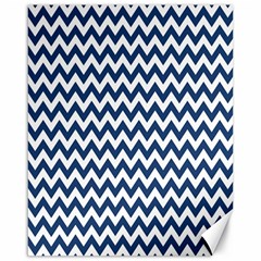 Dark Blue And White Zigzag Canvas 16  x 20  (Unframed)