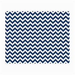 Dark Blue And White Zigzag Glasses Cloth (small, Two Sided) by Zandiepants