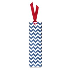 Dark Blue And White Zigzag Small Bookmark by Zandiepants